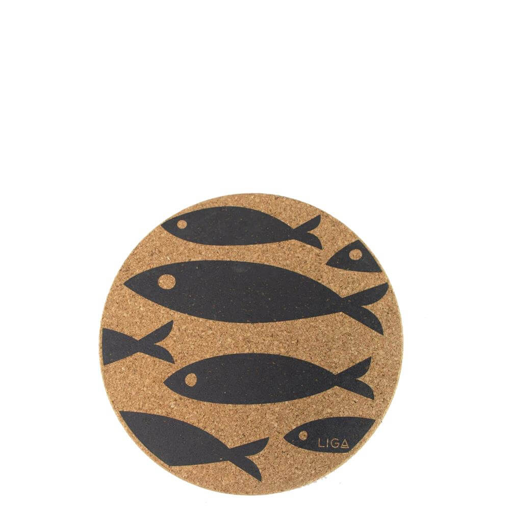 LIGA Fish Cork Coaster